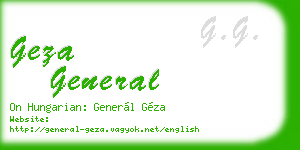geza general business card