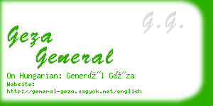 geza general business card